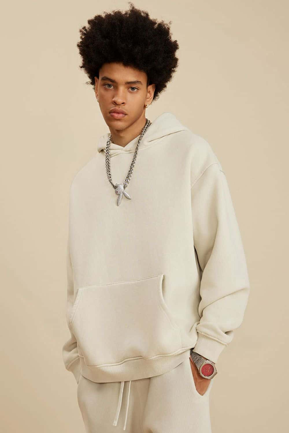 Heavyweight Fleece-Lined Vintage Wash Hoodie