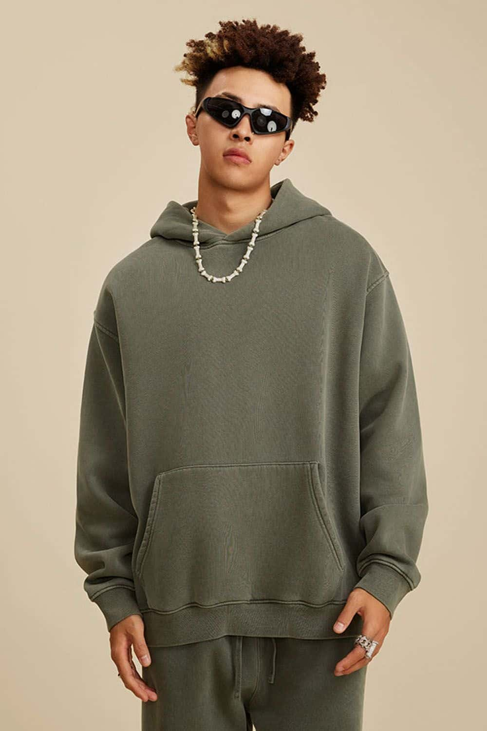 Heavyweight Fleece-Lined Vintage Wash Hoodie