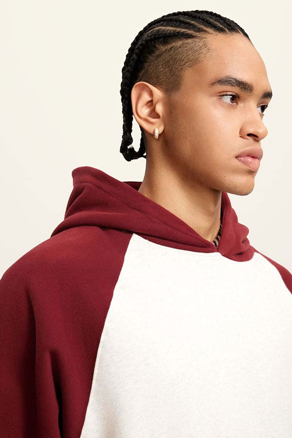 Heavyweight Color Block Drop Shoulder Fleece Hoodie