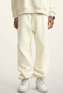 Fleece Lined Relaxed Fit Joggers - Apricot