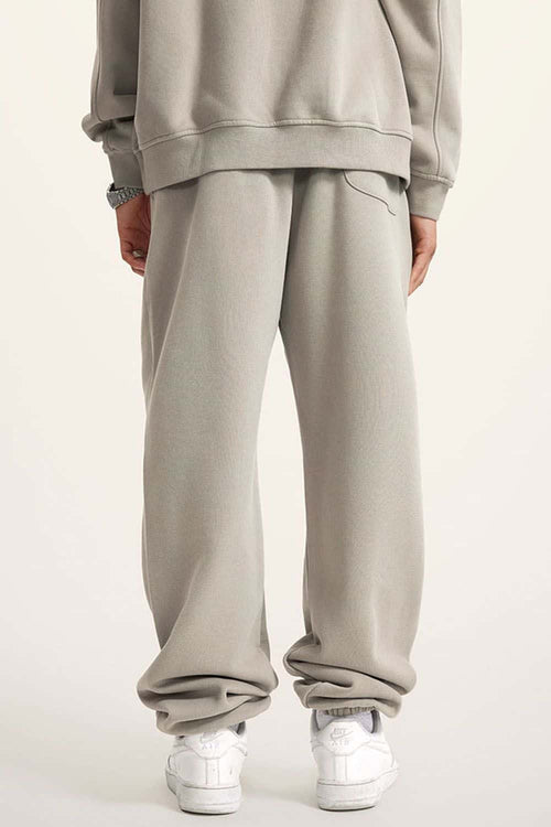Fleece Lined Relaxed Fit Joggers - Gray Camel