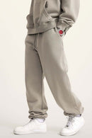 Fleece Lined Relaxed Fit Joggers - Gray Camel