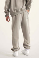 Fleece Lined Relaxed Fit Joggers - Gray Camel