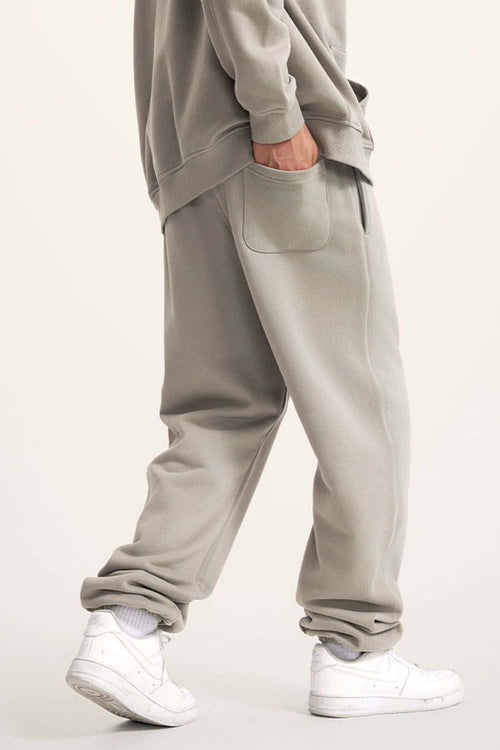 Fleece Lined Relaxed Fit Joggers - Gray Camel