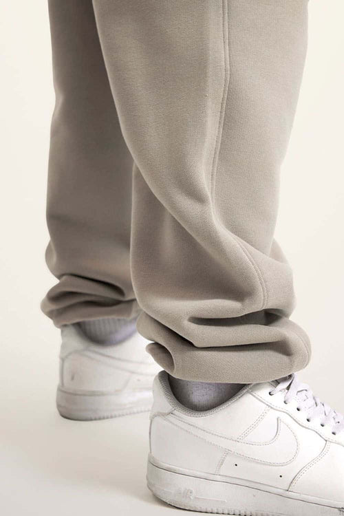Fleece Lined Relaxed Fit Joggers - Gray Camel