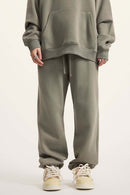 Fleece Lined Relaxed Fit Joggers - Grayish Green