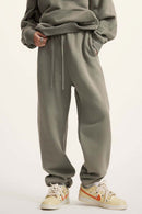 Fleece Lined Relaxed Fit Joggers - Grayish Green