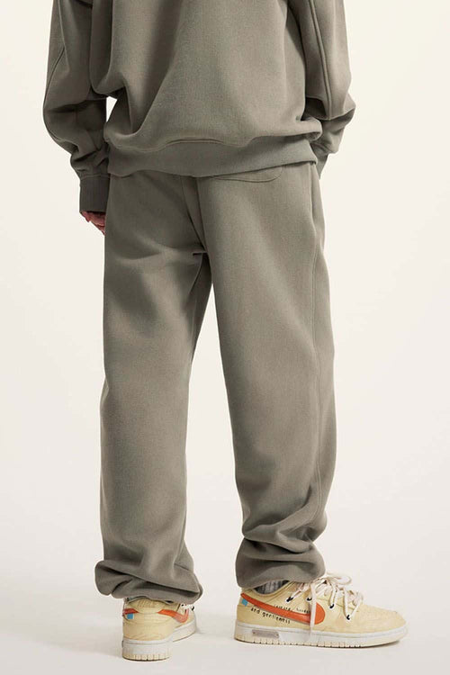 Fleece Lined Relaxed Fit Joggers - Grayish Green