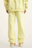 Fleece Lined Relaxed Fit Joggers - Yellow