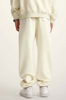 Fleece Lined Relaxed Fit Joggers - Apricot