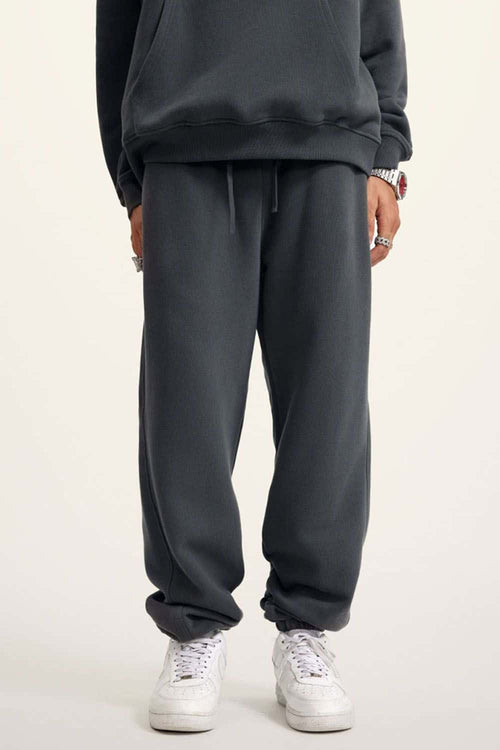 Fleece Lined Relaxed Fit Joggers - Charcoal