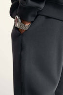 Fleece Lined Relaxed Fit Joggers - Charcoal