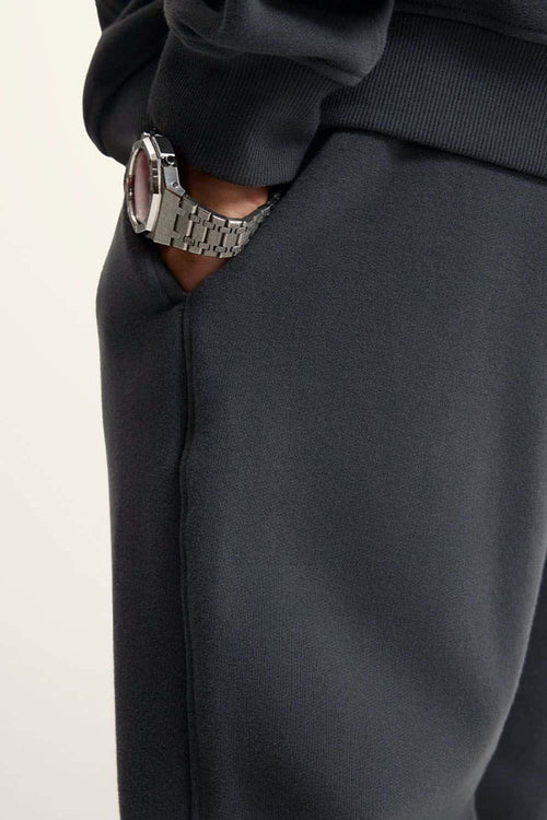 Fleece Lined Relaxed Fit Joggers - Charcoal