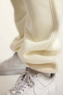 Fleece Lined Relaxed Fit Joggers - Apricot