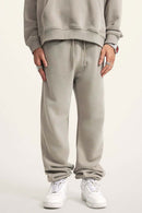 Fleece Lined Relaxed Fit Joggers - Gray Camel