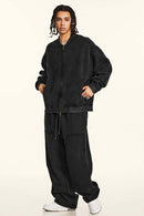 Washed Fleece Zip-Up Hoodie - Fried Snowflakes