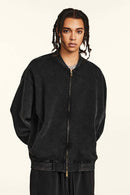 Washed Fleece Zip-Up Hoodie - Fried Snowflakes