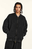 Washed Fleece Zip-Up Hoodie - Fried Snowflakes