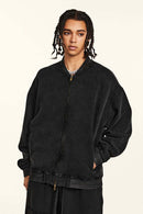 Washed Fleece Zip-Up Hoodie - Fried Snowflakes