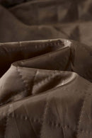 Waxed Washed Faux Leather Jacket - Brown