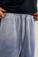 Heavyweight Fleece Wide-Leg Sweatpants - Blue