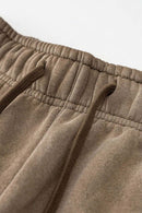 Heavyweight Fleece Wide-Leg Sweatpants - Brown