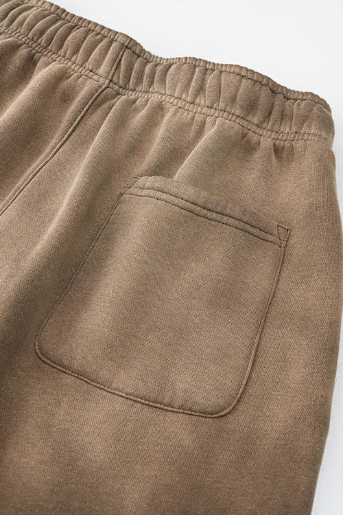Heavyweight Fleece Wide-Leg Sweatpants - Brown