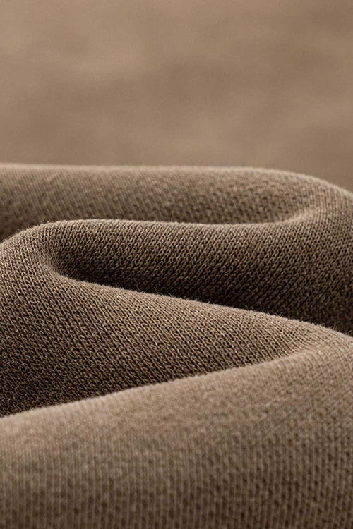 Heavyweight Fleece Wide-Leg Sweatpants - Brown