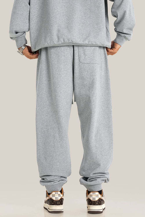 Everyday Drawstring Relaxed Sweatpants - Flower Gray