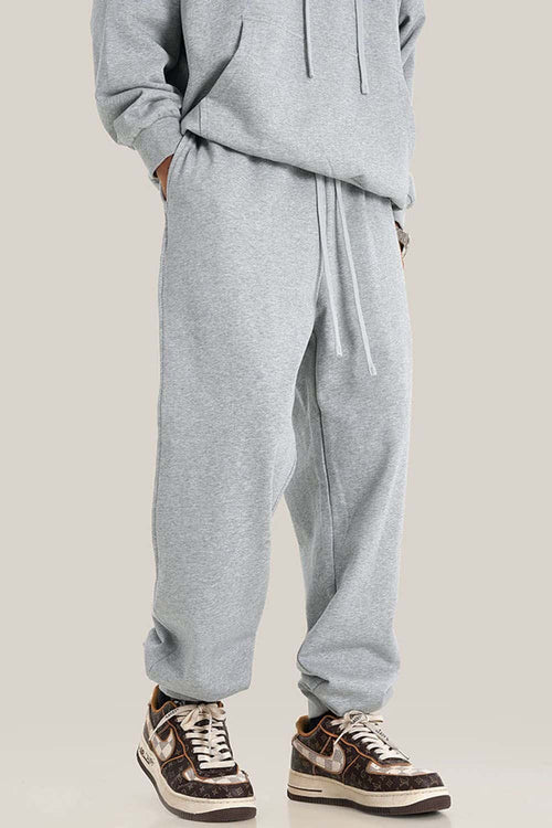 Everyday Drawstring Relaxed Sweatpants - Flower Gray