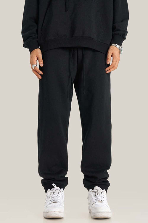 Everyday Drawstring Relaxed Sweatpants - Metallic Black