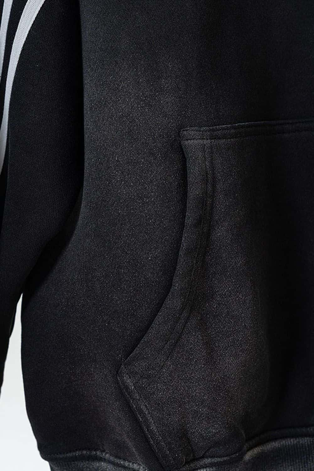 Street Style Zip-Up Fleece-Lined Hoodie