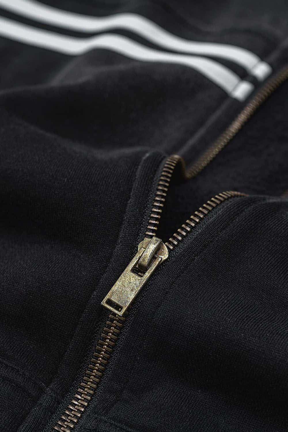 Street Style Zip-Up Fleece-Lined Hoodie