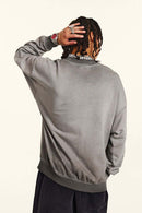 Washed Gradient Graphic Sweatshirt - Dark Gray