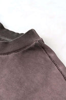Washed Gradient Graphic Sweatshirt - Plum Purple