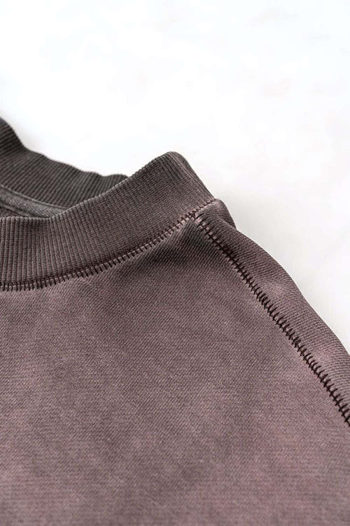 Washed Gradient Graphic Sweatshirt - Plum Purple