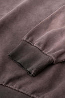 Washed Gradient Graphic Sweatshirt - Plum Purple
