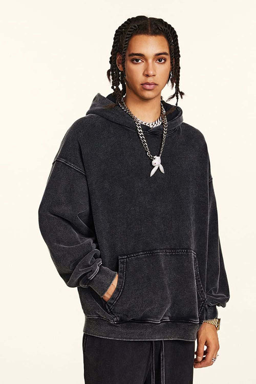 Vintage Wax-Dye Heavyweight Hoodie - Fried Snowflakes