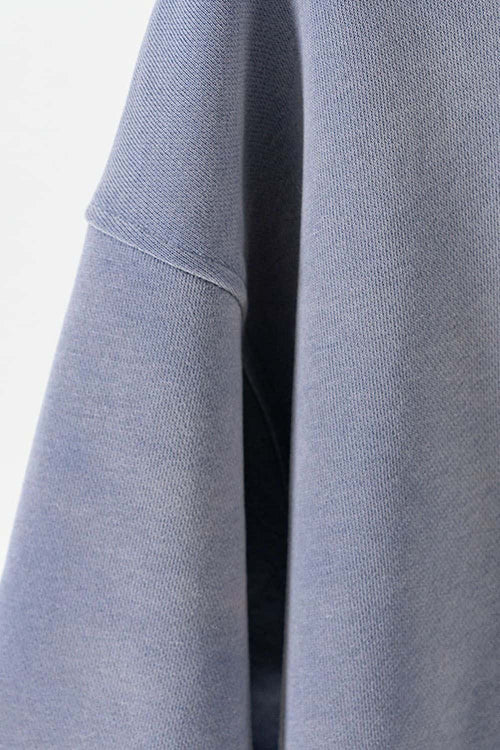 Heavyweight Washed Gradient Fleece Hoodie - Blue
