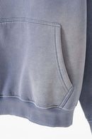 Heavyweight Washed Gradient Fleece Hoodie - Blue