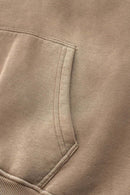 Heavyweight Washed Gradient Fleece Hoodie - Brown