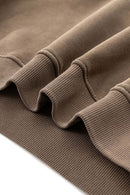 Heavyweight Washed Gradient Fleece Hoodie - Brown
