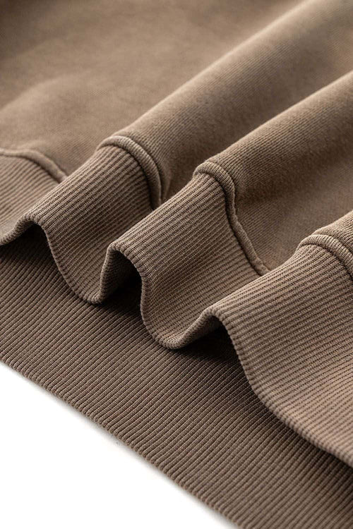 Heavyweight Washed Gradient Fleece Hoodie - Brown