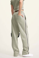 Side Stripe Active Pants - Gray Camel