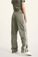 Side Stripe Active Pants - Olive