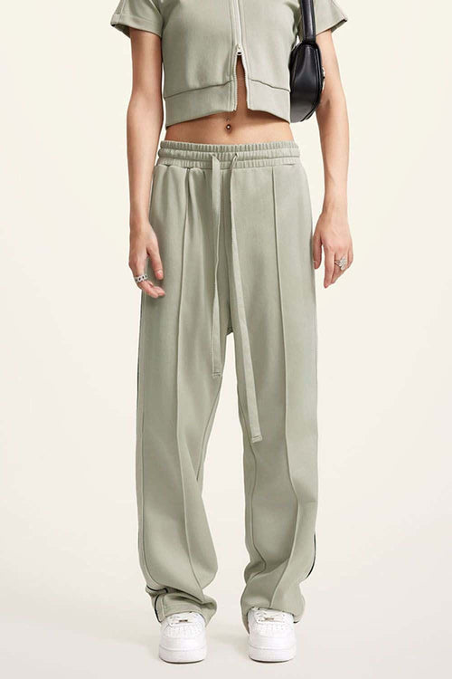 Side Stripe Active Pants - Gray Camel
