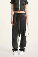 Side Stripe Active Pants - Charcoal