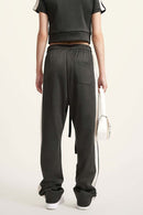 Side Stripe Active Pants - Charcoal
