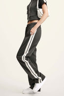Side Stripe Active Pants - Charcoal