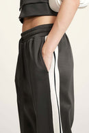 Side Stripe Active Pants - Charcoal